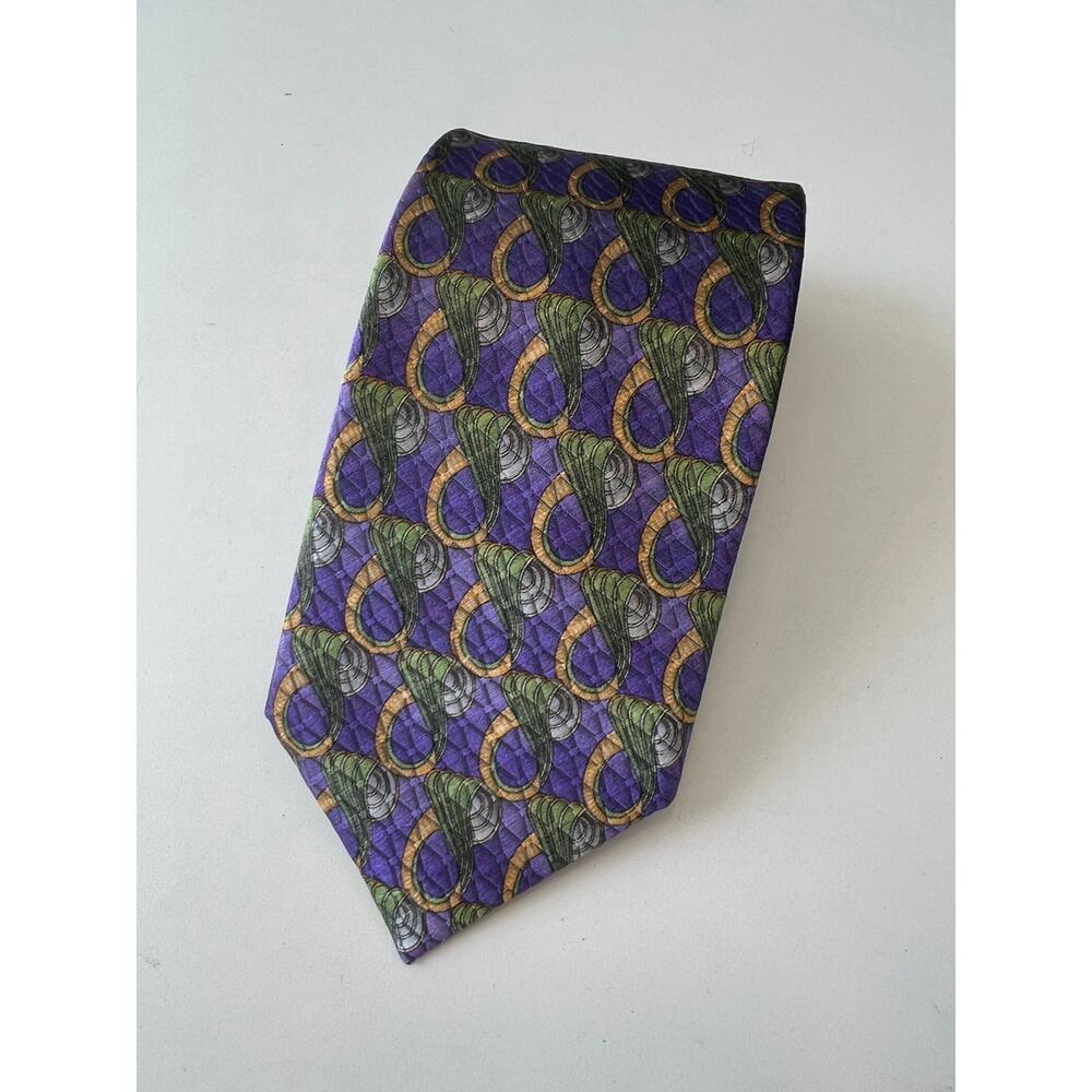 Kolte Couture Italy Limited Edition Silk Men's Neck Tie Purple Green SG